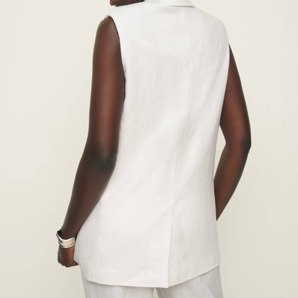NWT REFORMATION Clark Linen Vest, White, size XS - Picture 4 of 4